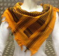 100% Cotton Shemagh / Arab Scarf / Pashmina / Wrap / Sarong. Orange & Black NEW