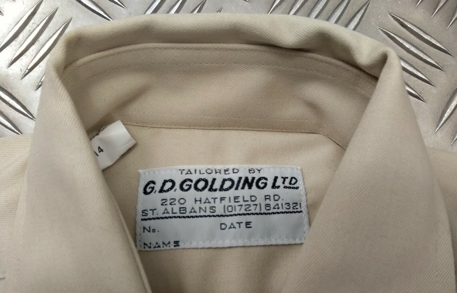 British Army Golding Shirt Made Standard Dress Issue Long Sleeve No2 14.5"