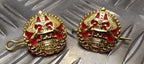 Genuine Issue Decorative Insignia Matching Metal Badges 1 Pair MFCD1