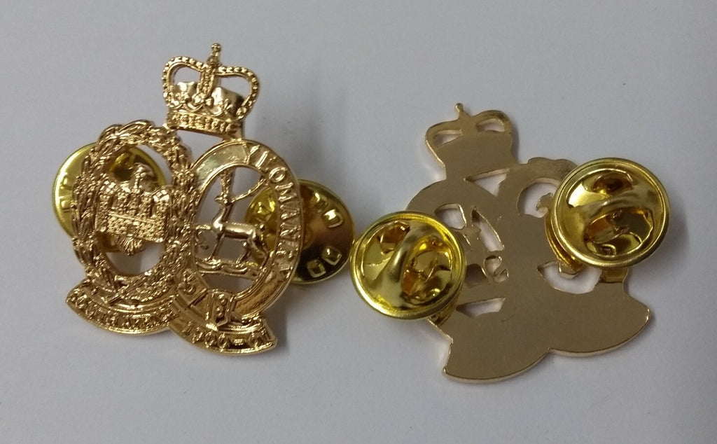 British Army Hertfordshire & Bedfordshire Yeomanry Battery 100 Regiment RA (V) Collar Dogs
