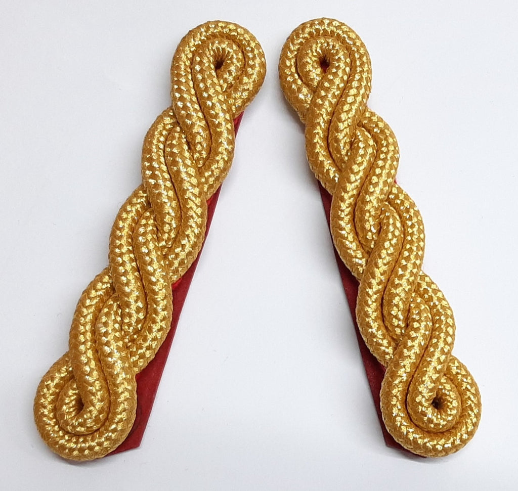 Officers Shoulder Cords 2 Ply  British Made Gold Coloured Army Dress Cord