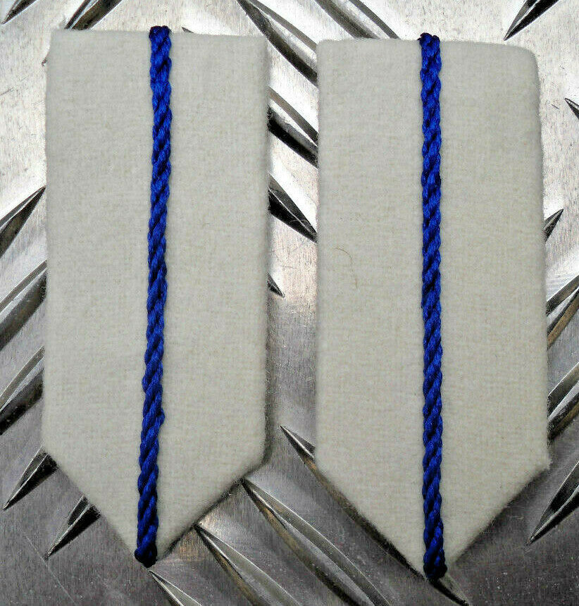 C SQN RAF Royal Air Force Gorgets Collar / Lapel No1 Dress and Cadets White with Blue Cord