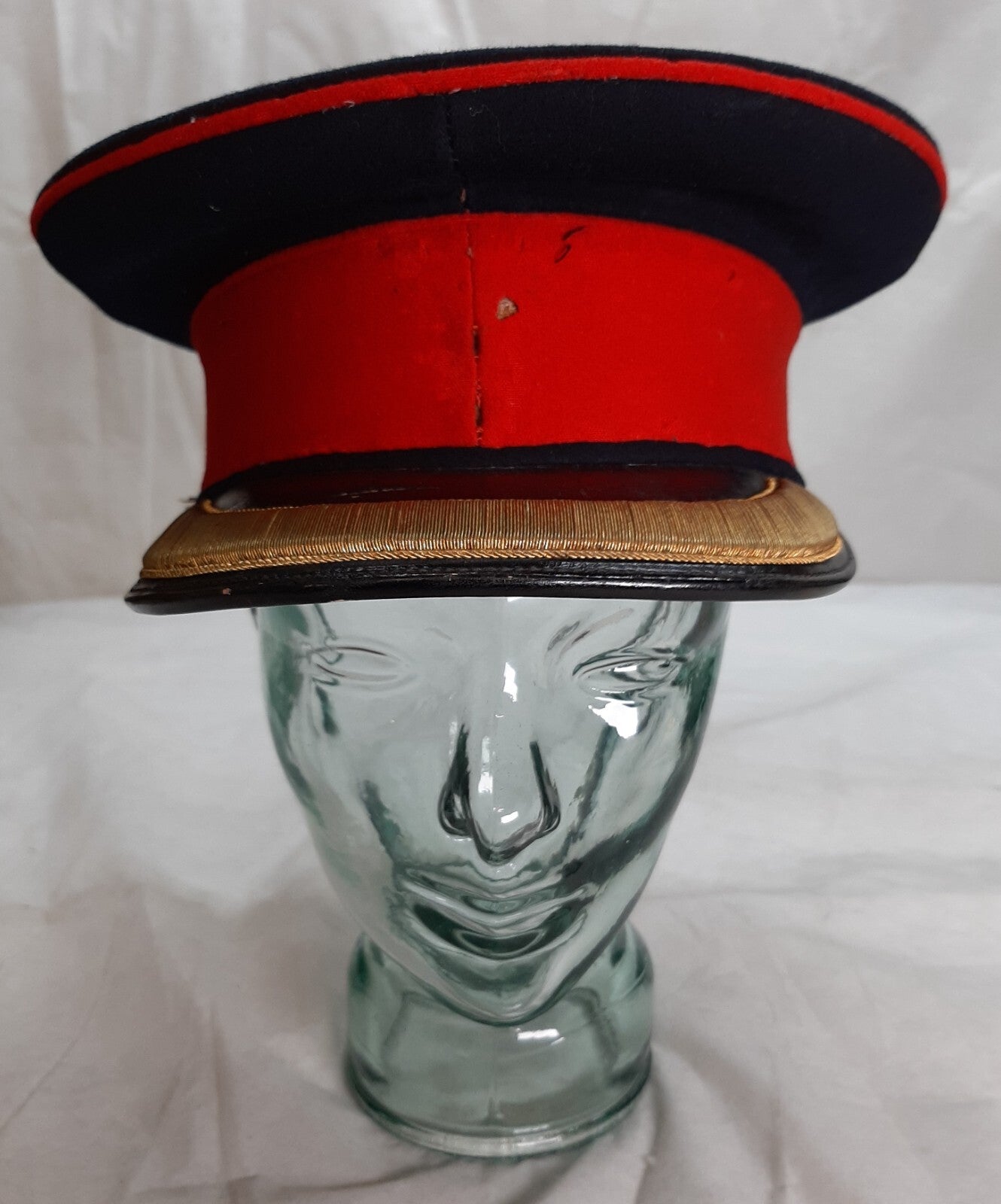 Vintage No1 Officer Hat British Army Royals Peaked Cap No Insignia Hawkes 55cm