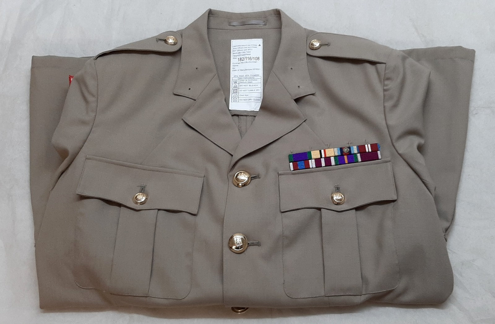 British Army Jacket No4 / No6 Warrant WO Gibraltar Reg Size 182/116/108cm