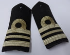 Naval Officers Lieutenant Commander Shoulder Boards Epaulette Black Faded Ribbon