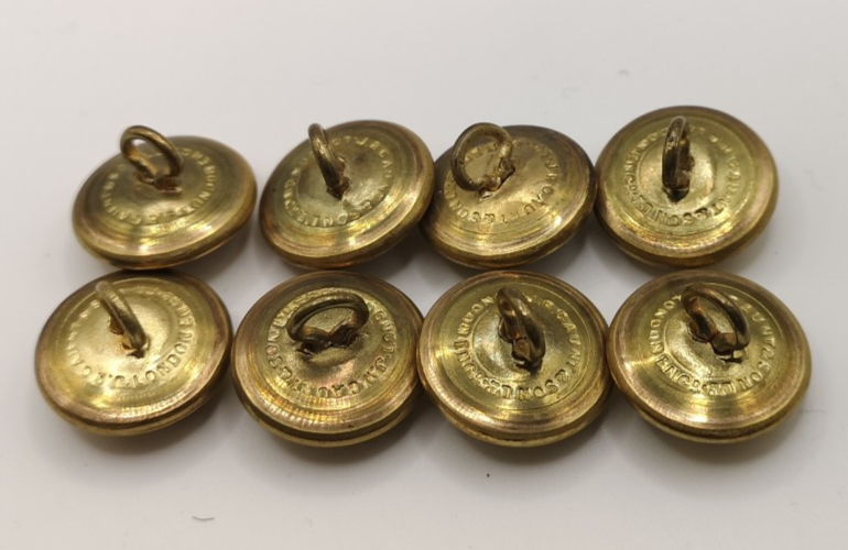 East Yorkshire Regiment Buttons 30L x8