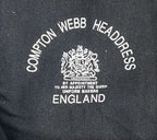 Compton Webb England Style Black Lined Wool Beret 6 1/2