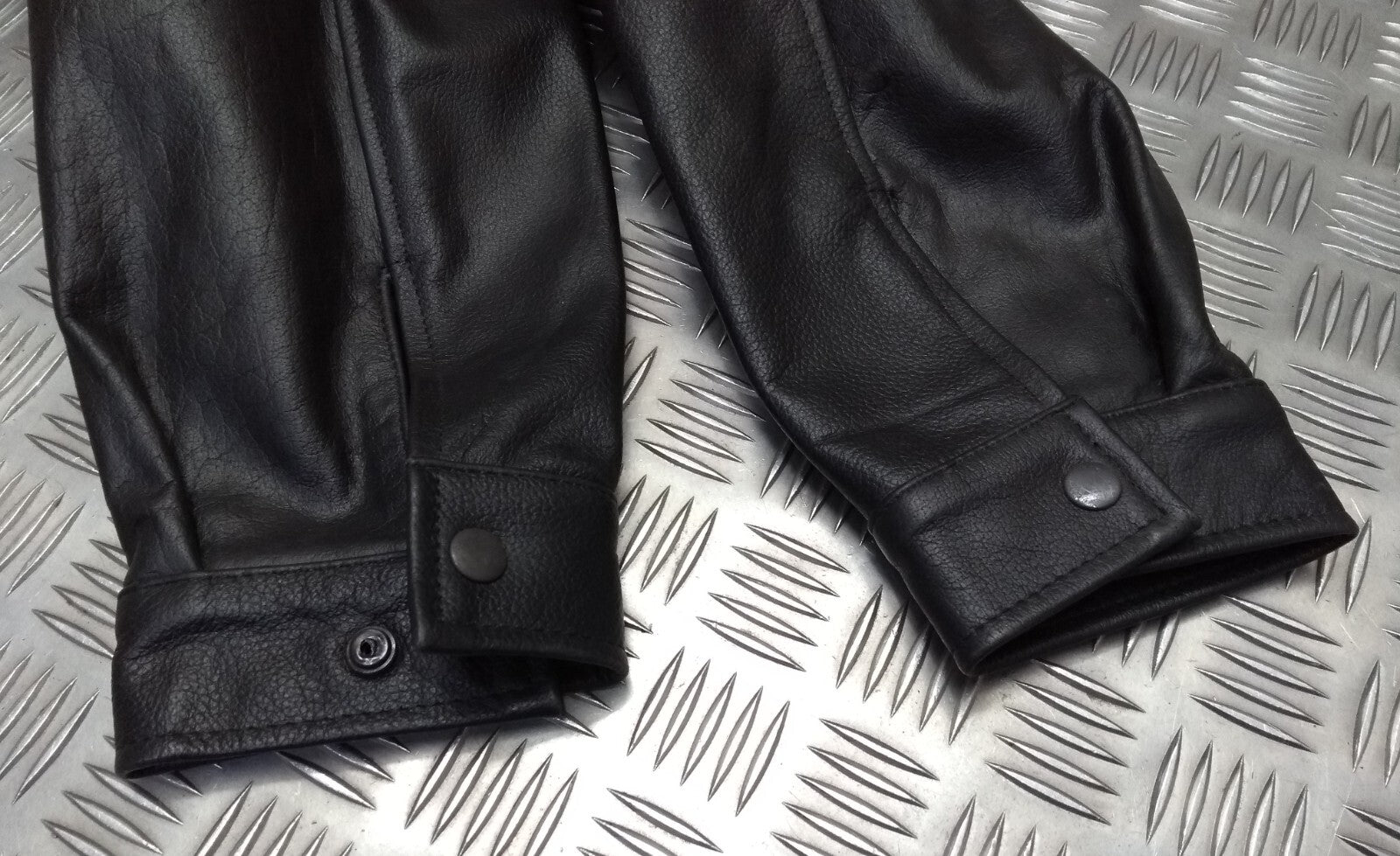 Leather Bomber Jacket Full Collar CWU Style Black Lined Casual Zip Front Coat