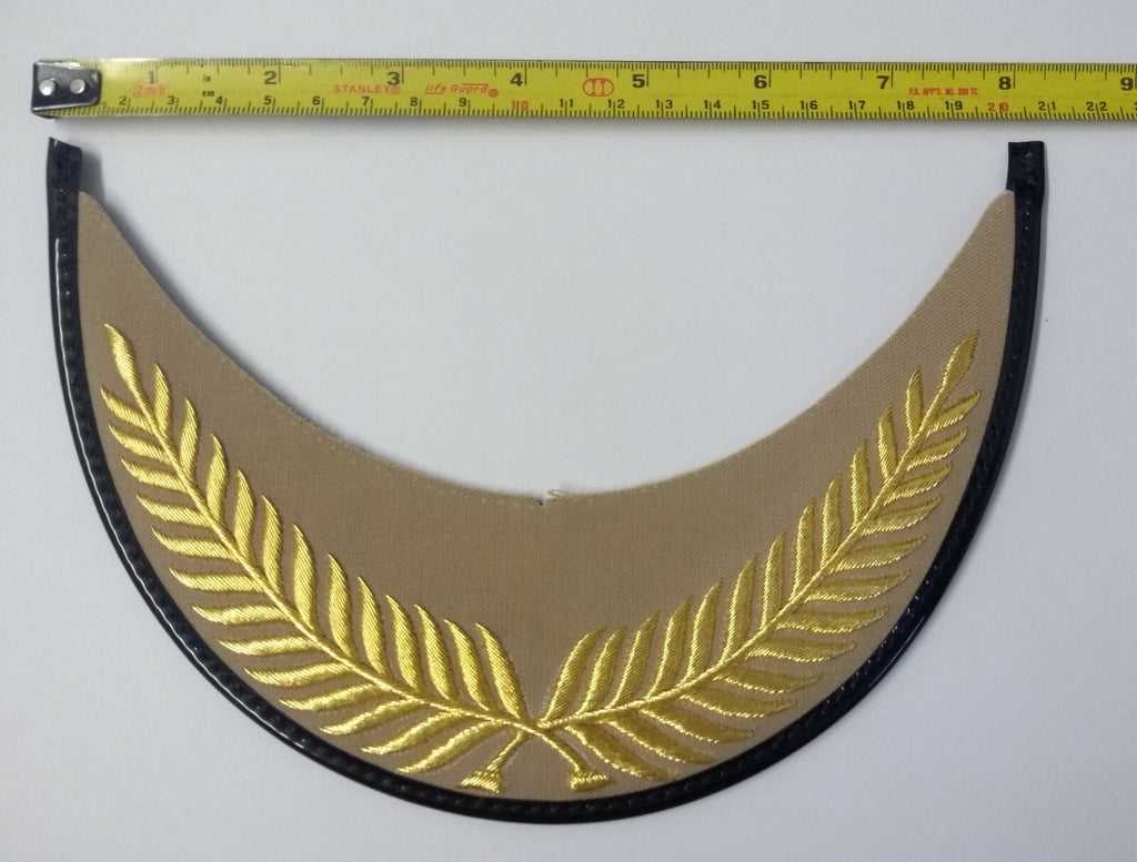 Genuine British Made Senior Officer Gold Wire Palm Leaf Dress Cap Peak