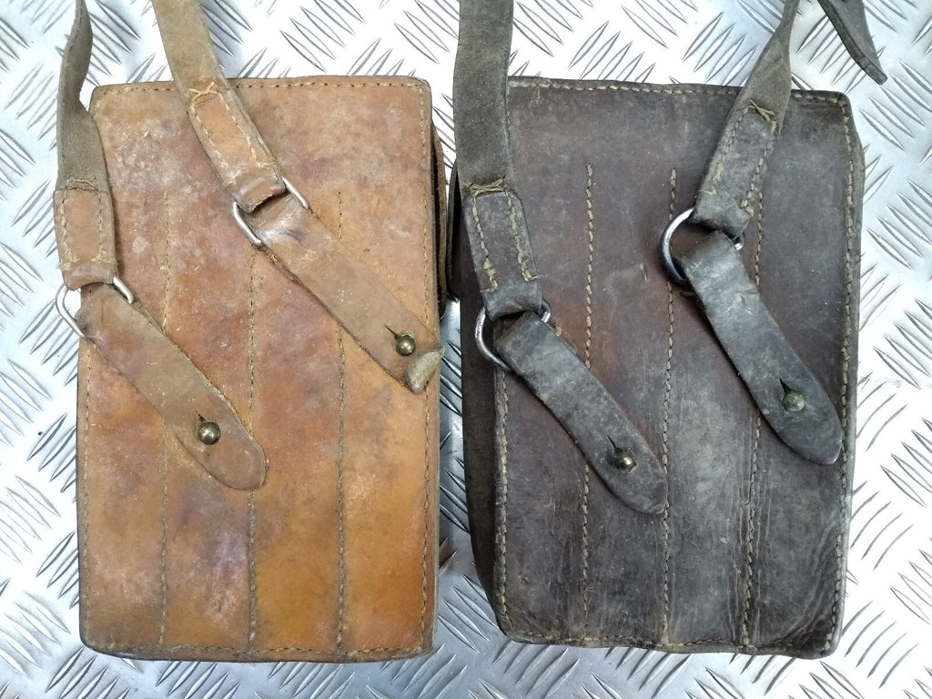 Genuine Vintage Issued Leather Ammo Case / Bag & Shoulder Strap Faulty