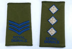 Royal Signals Green & Blue Rank Slides / Epaulettes