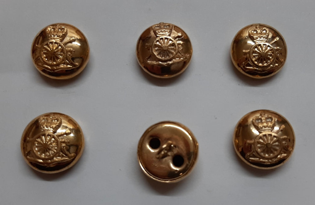 Royal Artillery Regimental Mounted Dress Button Set X6 British Army Insignia