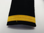 Naval Issue 1 Bar Gold Lace Officer Rank Shoulder Boards Leather Lace Backed