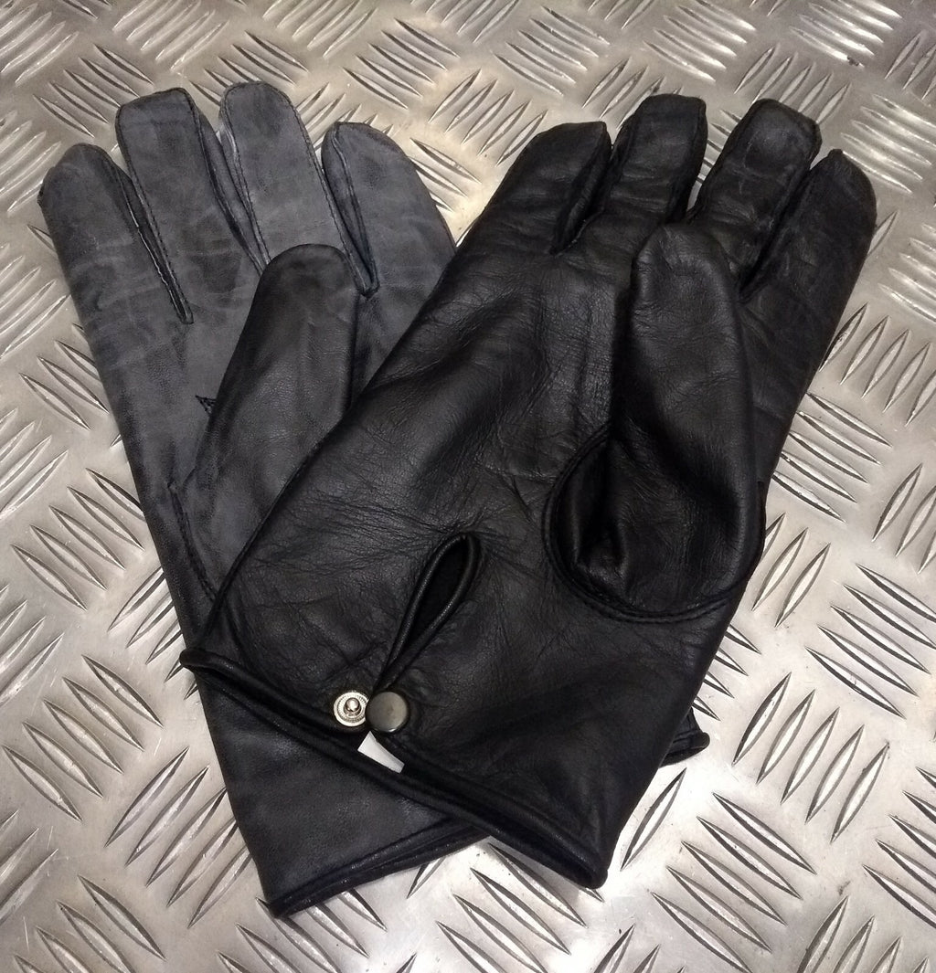 Style Black Leather Soft Lined 3 Dart Parade Gloves All Sizes