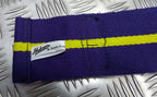 Stable Belt Issue Purple with Yellow Stripe Double Leather Strap 36"
