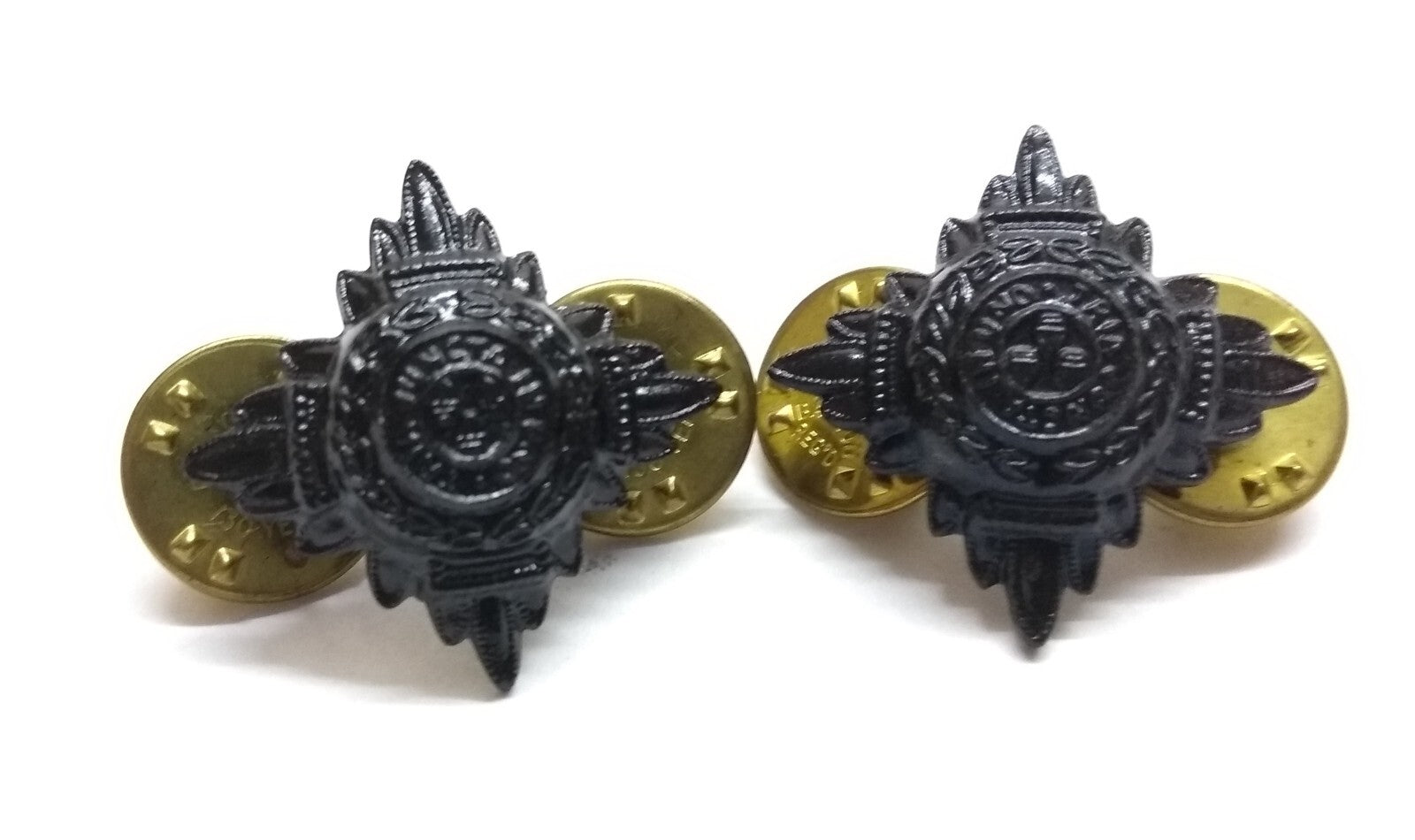 Rank Stars Pips British Army Black Officer Insignia Tria Juncta In Uno 5/8"