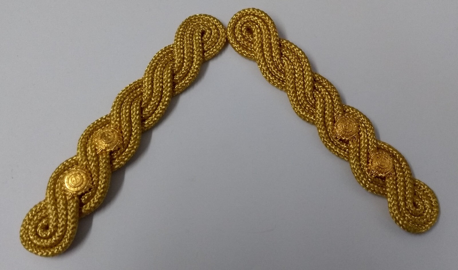 Lieutenant Shoulder Cords Ceremonial Wire Cord Shoulder Epaulettes & Rank Pips