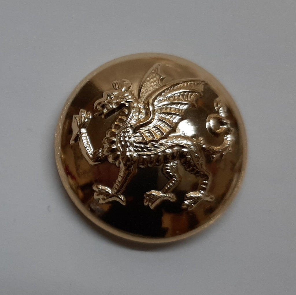 RRW Large Buttons British Royal Regiment of Wales Insignia 40L No1/2 Dress X4