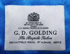 Navy Blue Beret Goldings Army Pattern Wool / Silky Lining & Petersham Trim 61cm.