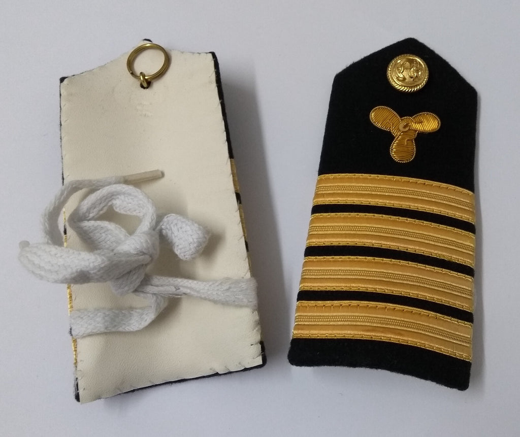 Naval Senior Officers No1 Uniform Shoulder Boards Epaulette Black & Gold Detail
