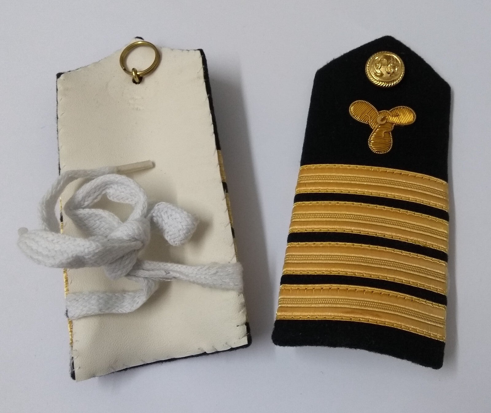 Naval Senior Officers No1 Uniform Shoulder Boards Epaulette Black & Gold Detail