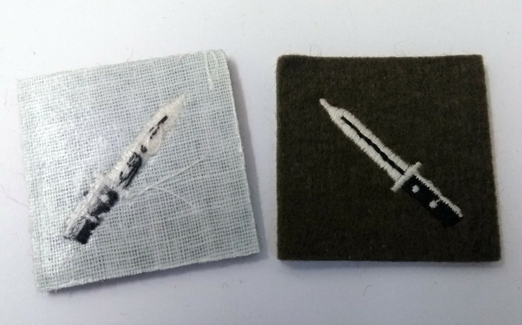 Genuine British No2 Khaki Army Class 1 Soldier Skills Badge C1 1 Pair ASPS249
