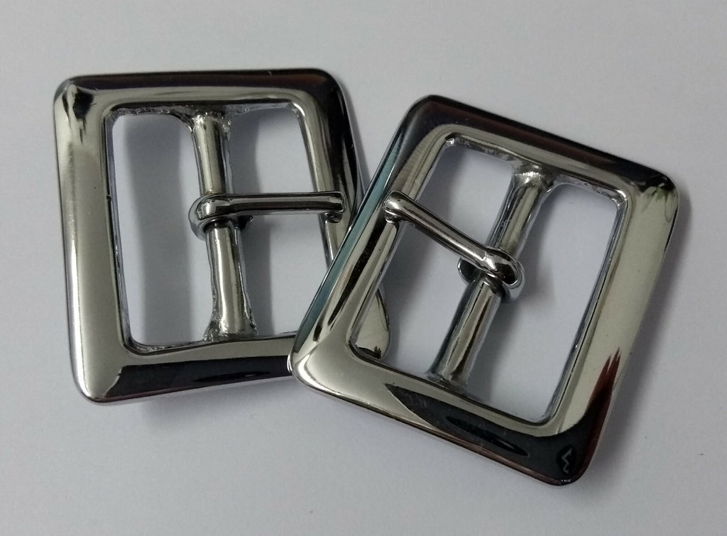 Genuine British Issue 1" Chrome Plated Single Prong Buckles X2 STD46