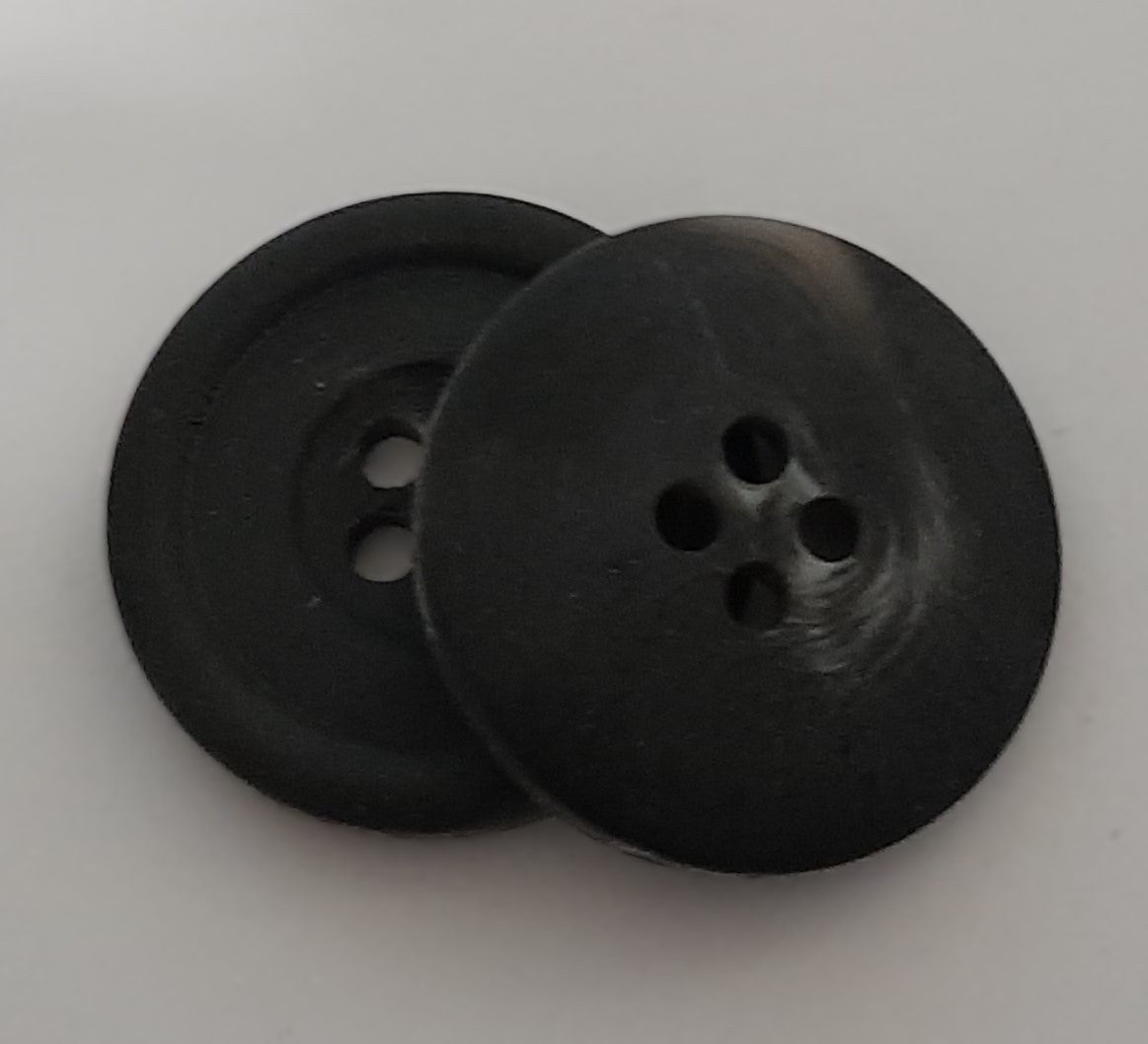 Vintage Army Buttons Old Pattern British Mottled Grey 4 Hole Size 22.6mm