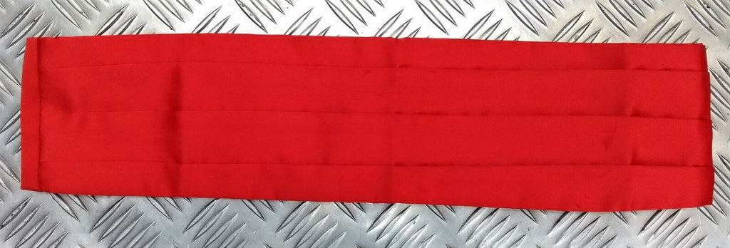 Genuine Vintage British Made Scarlet Red Pleated Mess Dress Cummerbund 36" X 4¼"