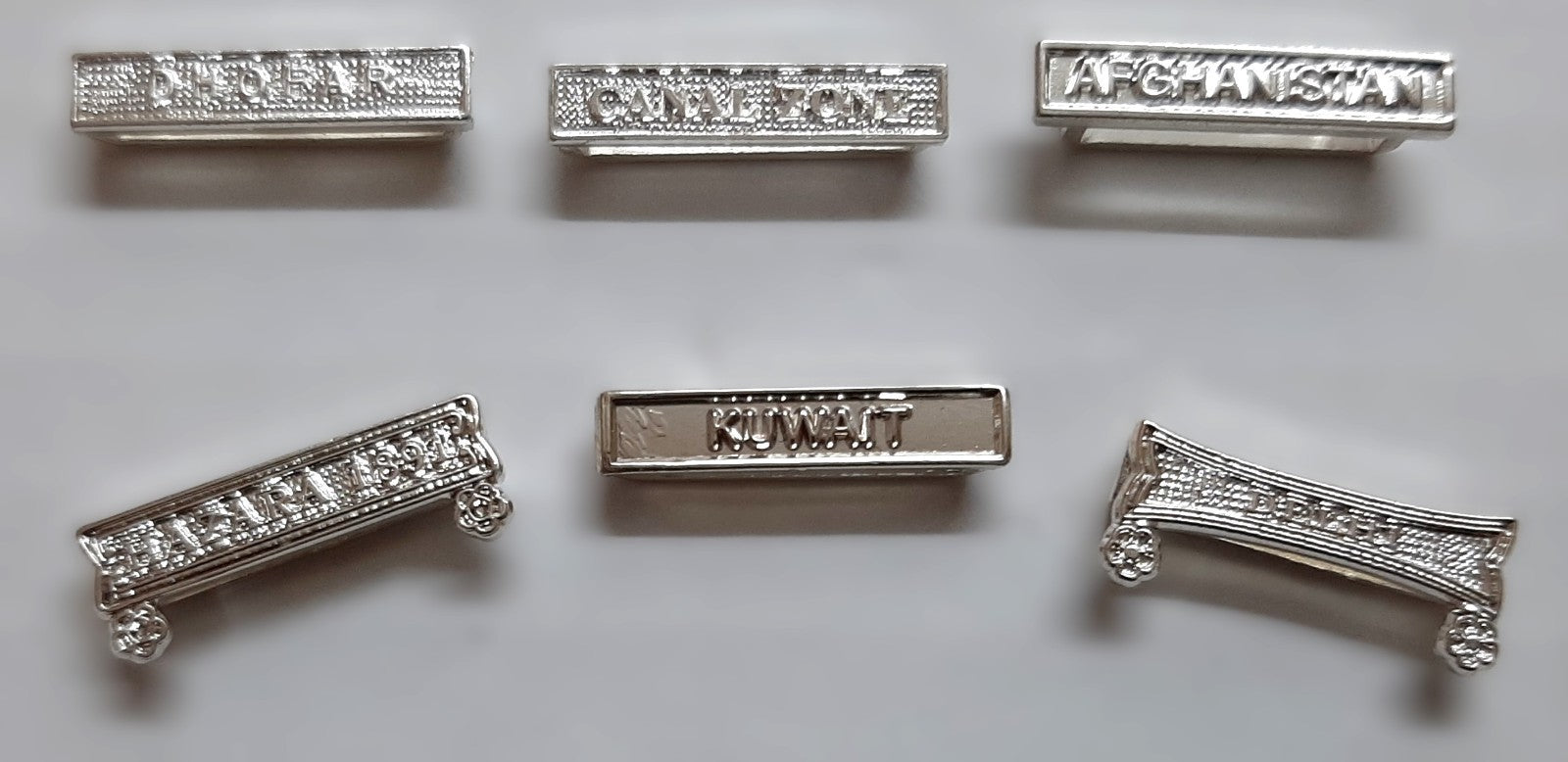 Medal Clasps British Six Mixed Campaign / Award Bars for Collectors