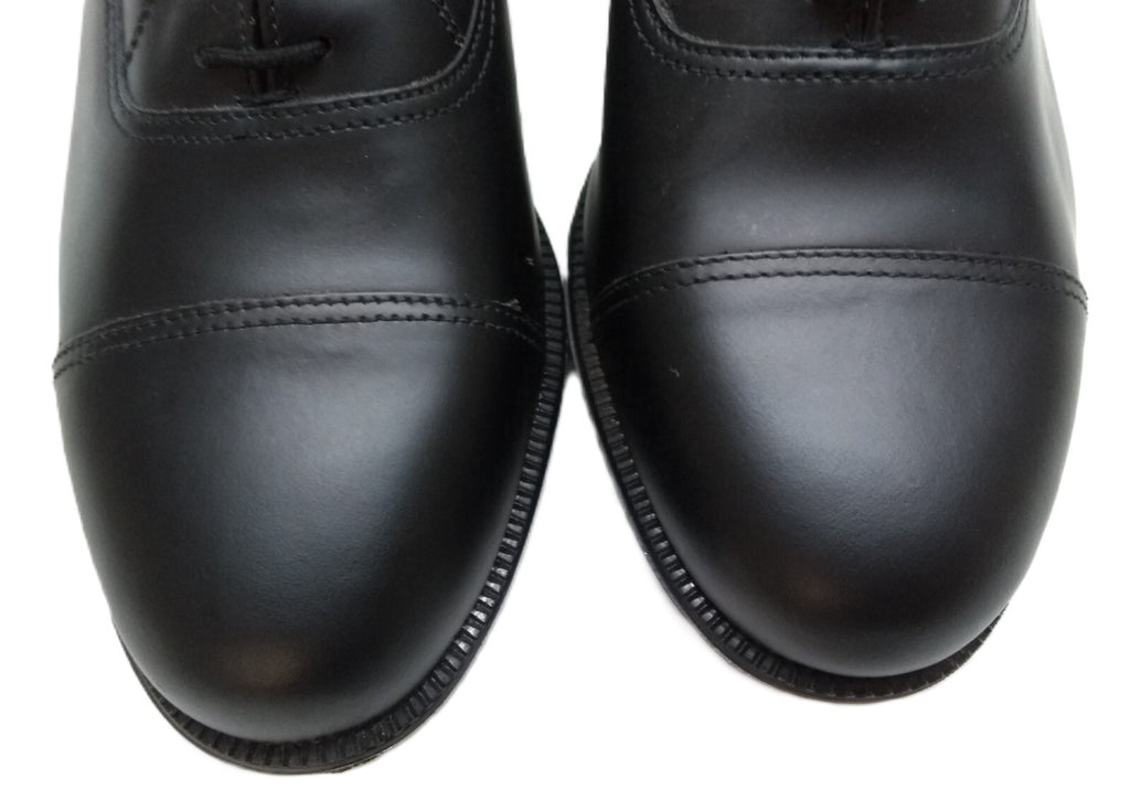 British Service Shoes Black Toe Cap Parade Dress Pattern DMS Sole UK 14 L - NEW