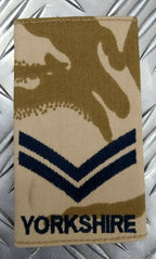 Genuine British Army Desert Camo Yorkshire Rank Slide Various Ranks