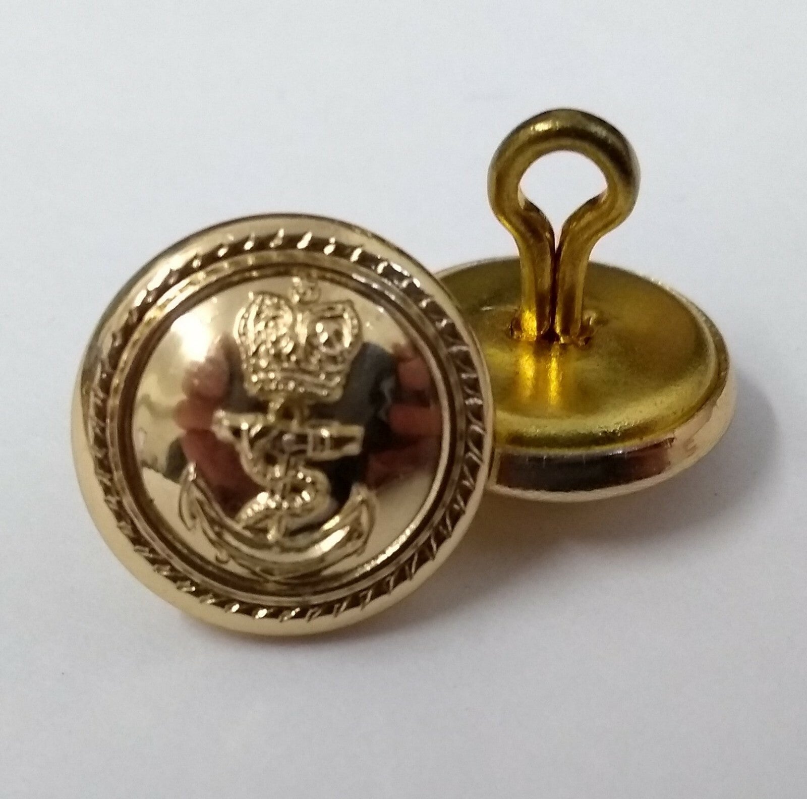Genuine British Royal Navy RN Officers Rope Edge Dress Buttons 16.5mm ASBT185