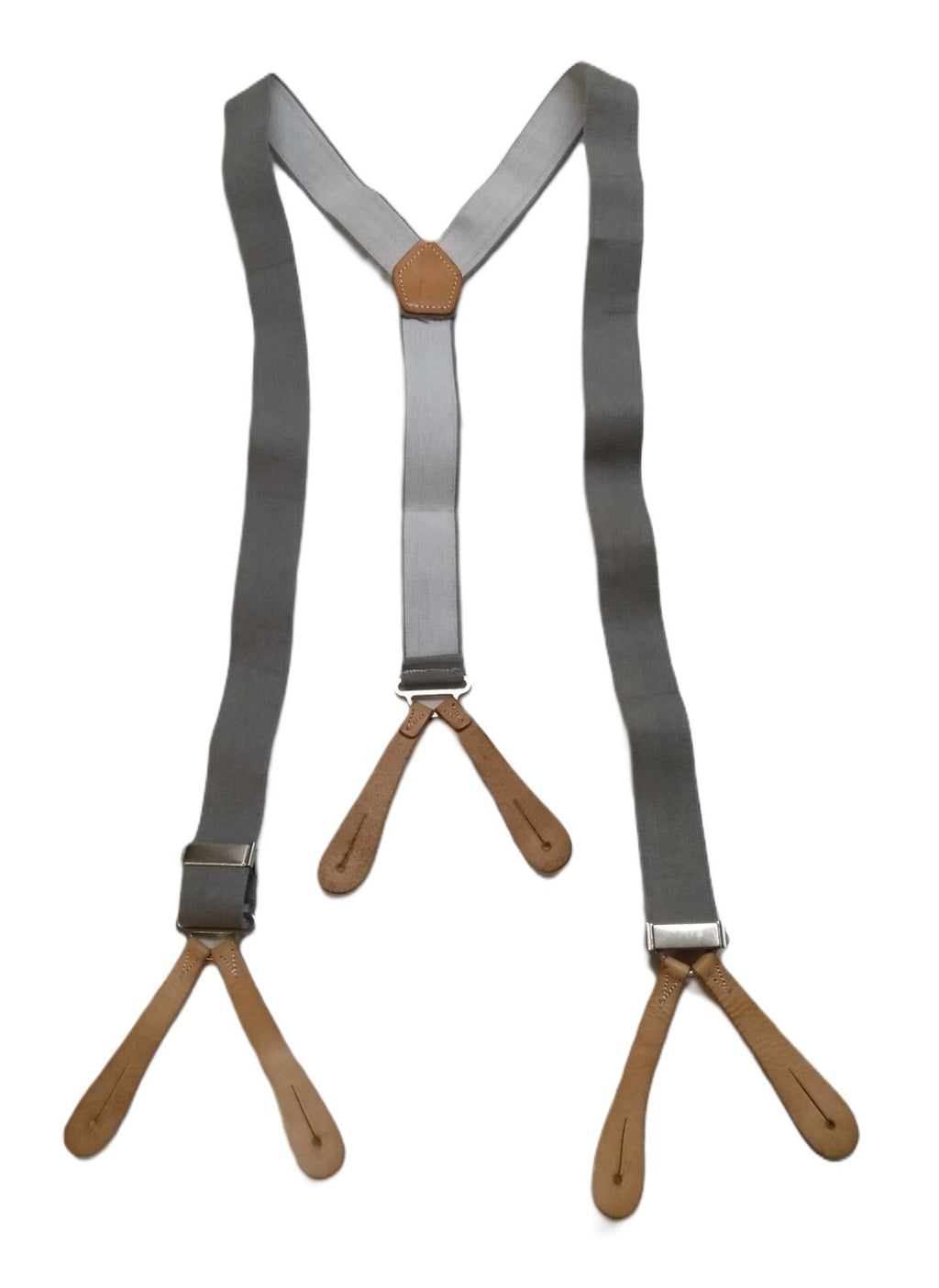 Braces Tri Service British Suspenders Leather Tabs XXL 120cm ALT