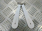 White Leather Brace Replacement Tab for Buttons / Braces