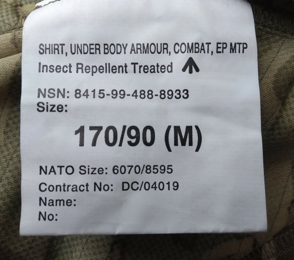 UBAC Under Shirt MTP Camo Army Camouflage PCS Multi-Cam Under Body Protection