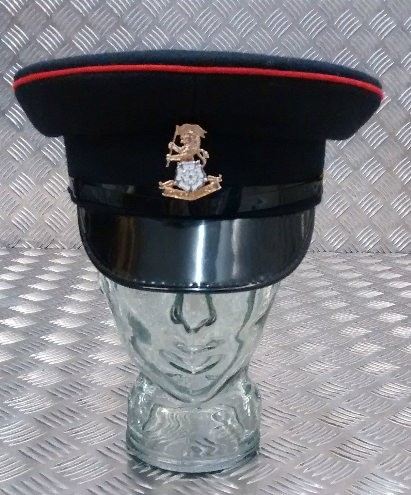 Yorkshire Regiment Dress Hat with Badge & Chinstrap, Genuine British Army