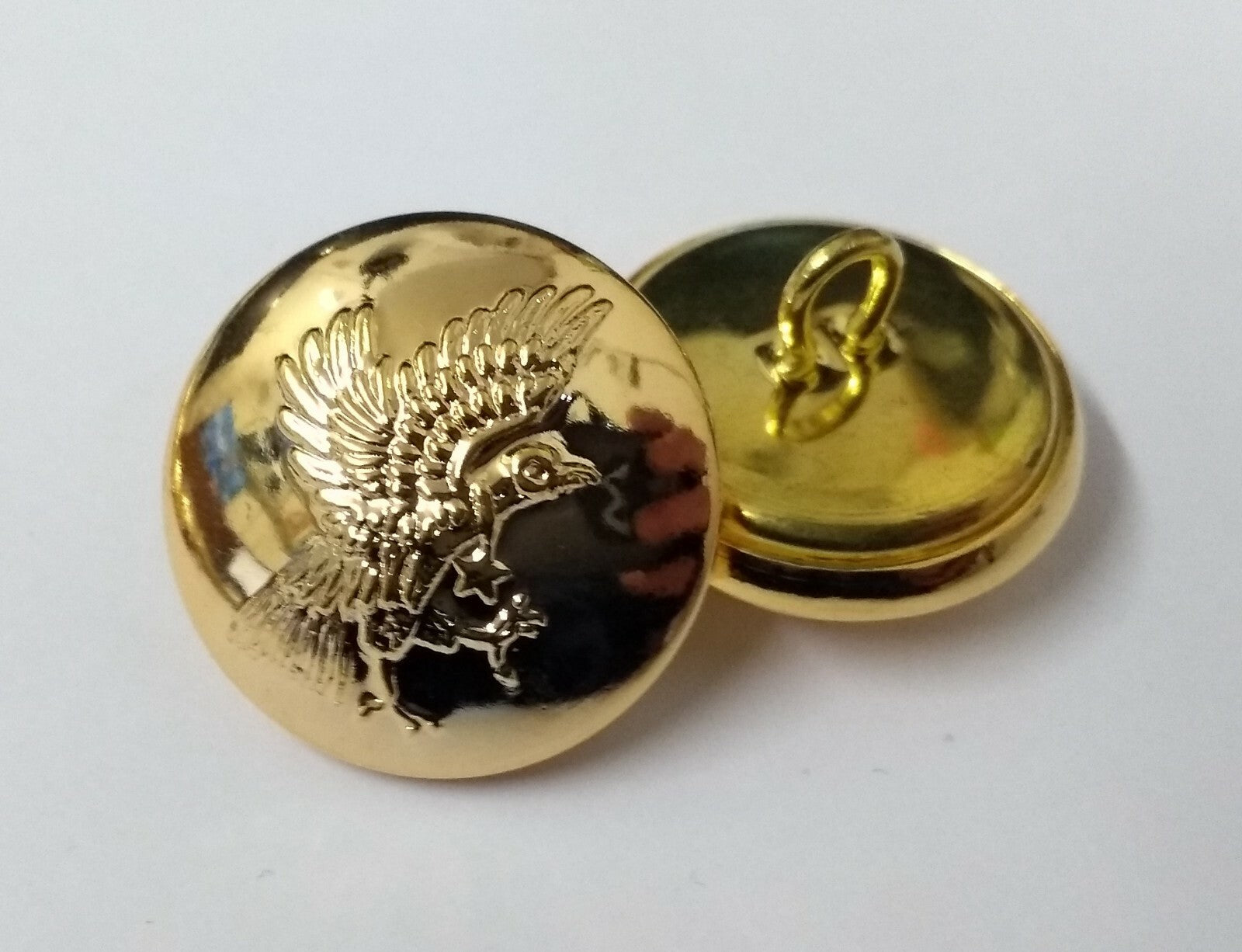 Bird & Star Dress Uniform Ring Back Buttons 1 Set 14 Buttons