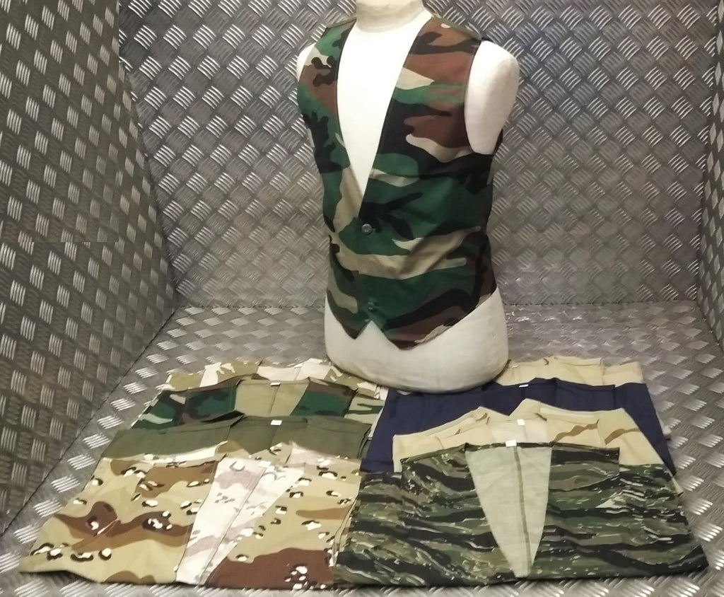 Boys & Girls Lightweight Waistcoat Fancy Dress Camo Combat Army Soldier