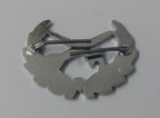 Sword & Scabbard Crossed Chrome Prong Back Obsolete Pattern- NEW
