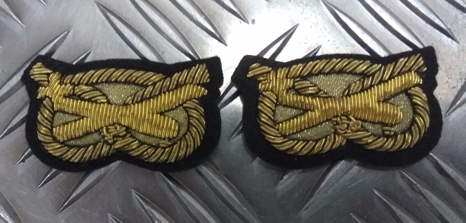 No1 & Mess Dress "The Mercian Regiment" Gilt Wire Arm Patches British Army