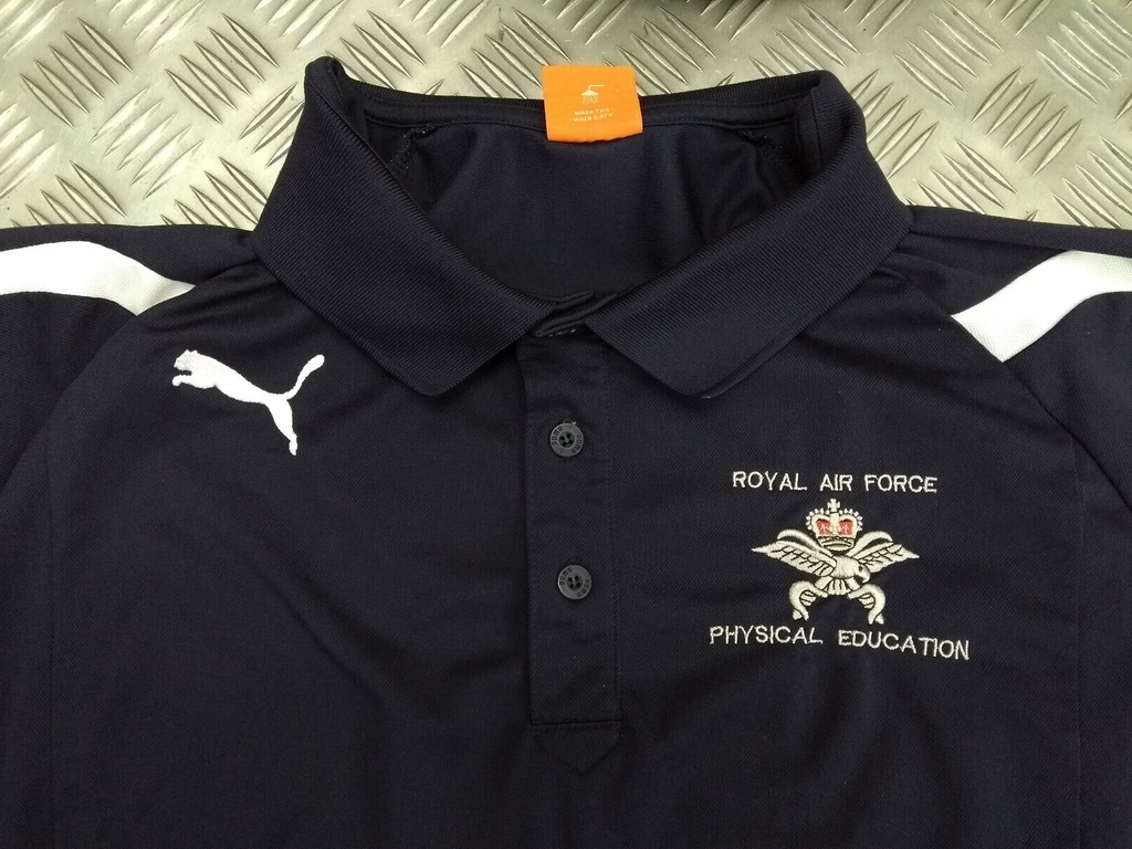 PUMA PowerCat 5.10 Polo Shirt with RAF Royal Air Force Physical Education Logo