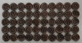 50 Vintage Buttons 4 Hole Shirt / Shank Anchors Pearlesque Brown 10.9mm NOS