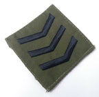 Genuine British Army Sergeant OD Green Rank Badge 3 Chevron Patch RAFBSG