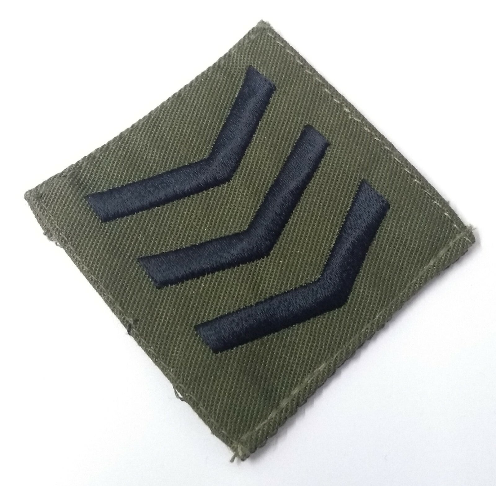 Genuine British Army Sergeant OD Green Rank Badge 3 Chevron Patch RAFBSG
