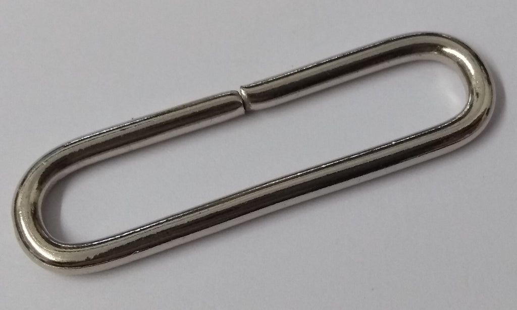 Belt Loops 1" Chrome Coloured Metal Loop Over Stay For Straps & Belting UK Made