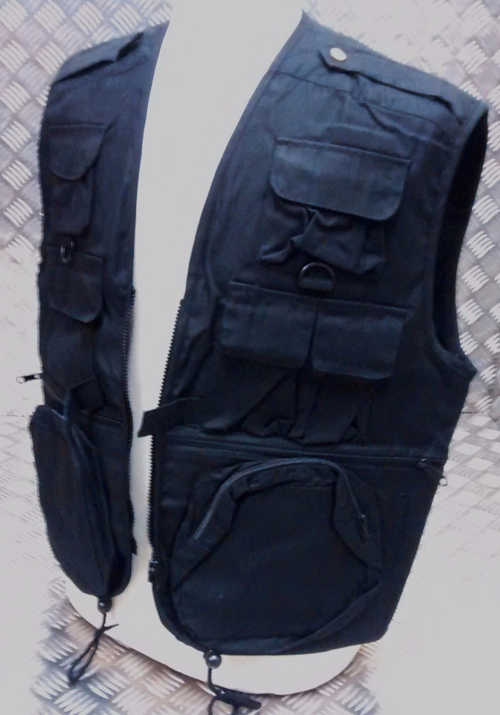 Fishing Hunters Photographers Multi Pocket Vest Stealth Black - NEW