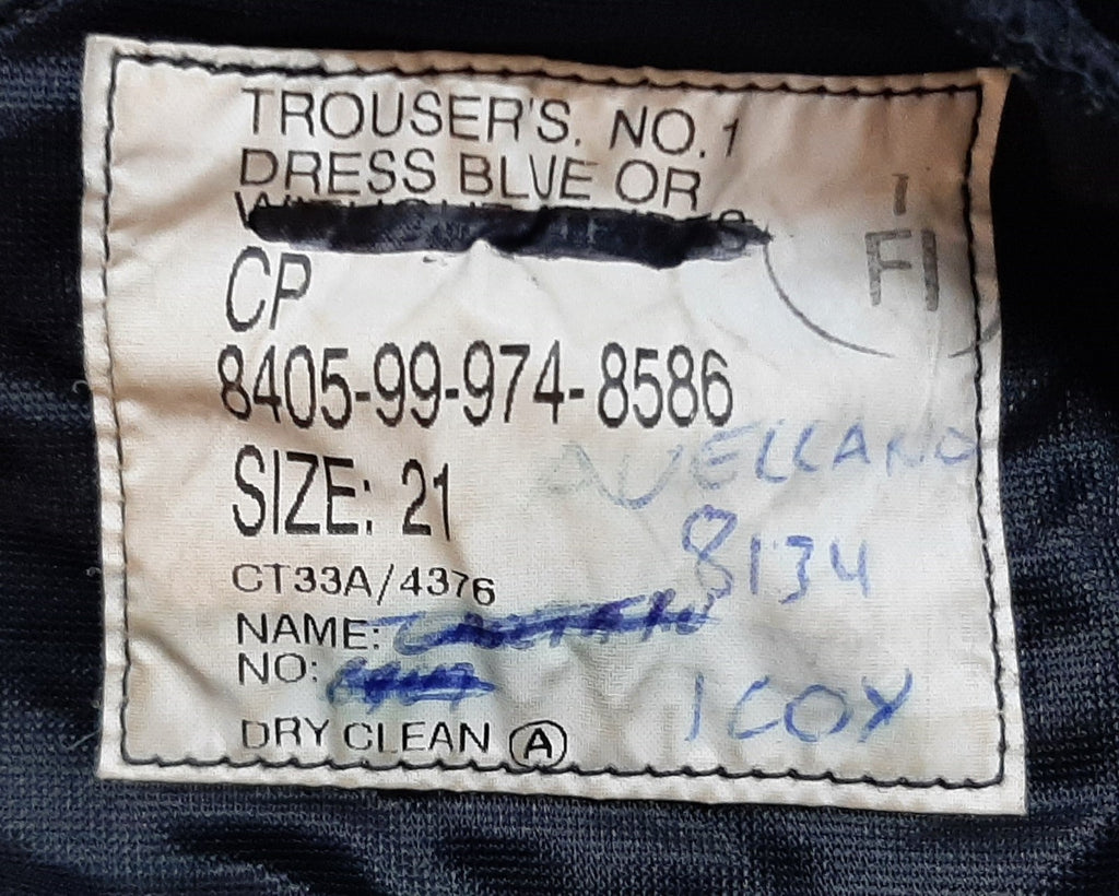 No1 Dress Trousers British Army Blues Pattern Other Ranks 1" Red Stripes W32"