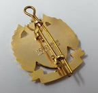 Bahrain Style Shield Insignia Hi Sheen Metal Hat Badge