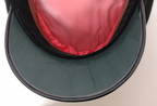 Plain Black Double Oak Leaf Peaked Cap with Lords Silver Buttons 57cm